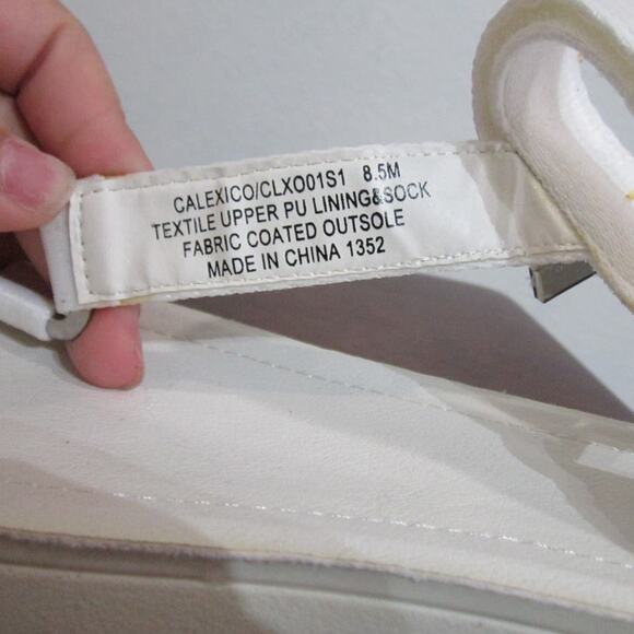 Steve Madden White Calexico Platform Sandals Sz 8.5 - Picture 4 of 9